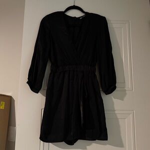 Zara Elegant Black Long Sleeve Romper